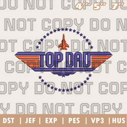 retro american top dad embroidery design, hot gift for father's day 2024 embroidery, instant download