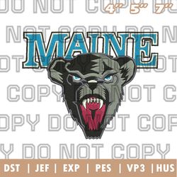 maine black bears logos embroidery designs,ncaa logo embroidery designs, sport embroidery ,instant download