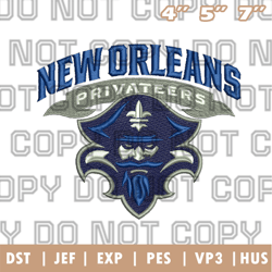 new orleans privateers logo embroidery designs, ncaa logo embroidery designs, sport embroidery ,instant download