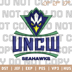 nc-wilmington seahawks logos embroidery designs, ncaa logo embroidery designs, sport embroidery ,instant download