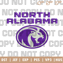 north alabama lions logo embroidery designs, ncaa logo embroidery designs, sport embroidery ,instant download