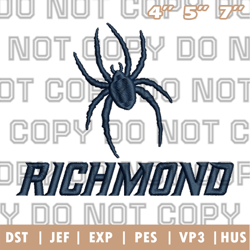 richmond spiders logo embroidery design, ncaa logo embroidery designs, sport embroidery ,instant download