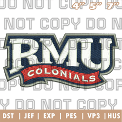 robert morris colonials logo embroidery design, ncaa logo embroidery designs, sport embroidery ,instant download