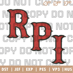 rpi engineers logo embroidery design, ncaa logo embroidery designs, sport embroidery ,instant download