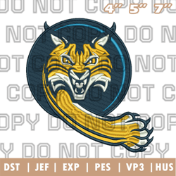 quinnipiac bobcats logo embroidery design, ncaa logo embroidery designs, sport embroidery ,instant download
