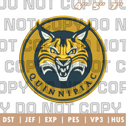 quinnipiac bobcats logos embroidery design, ncaa logo embroidery designs, sport embroidery ,instant download