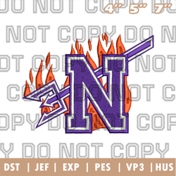 northwestern state demons logo embroidery designs, ncaa logo embroidery designs, sport embroidery ,instant download