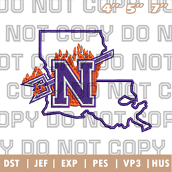 northwestern state demons logos embroidery designs, ncaa logo embroidery designs, sport embroidery ,instant download