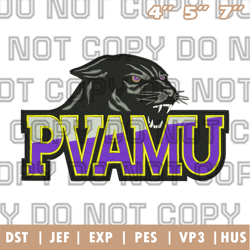 prairie view a&m panthers logo embroidery designs, ncaa logo embroidery designs, sport embroidery ,instant download
