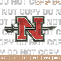 nicholls state colonels logo embroidery designs, ncaa logo embroidery designs, sport embroidery ,instant download
