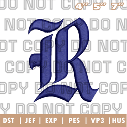 rice owls logo embroidery design, ncaa logo embroidery designs, sport embroidery ,instant download