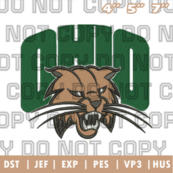 ohio bobcats logo embroidery design, ncaa logo embroidery designs, sport embroidery ,instant download