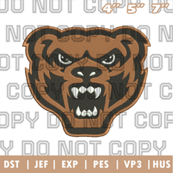 oakland golden grizzlies logo embroidery design, ncaa logo embroidery designs, sport embroidery ,instant download