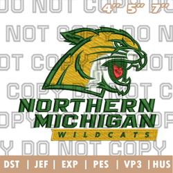 northern michigan wildcats logos embroidery design, ncaa logo embroidery designs, sport embroidery ,instant download