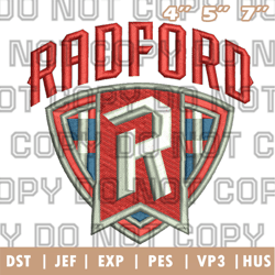 radford highlanders logo embroidery design, ncaa logo embroidery designs, sport embroidery ,instant download