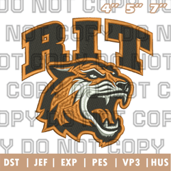 rit tigers logos embroidery design, ncaa logo embroidery designs, sport embroidery ,instant download