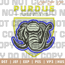 purdue fort wayne logo embroidery design, ncaa logo embroidery designs, sport embroidery ,instant download