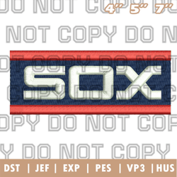 chicago white sox jersey logo embroidery design, mlb logo embroidery designs, sport embroidery ,instant download