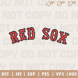 boston red sox jersey logos embroidery design, mlb logo embroidery designs, sport embroidery ,instant download