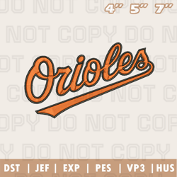 baltimore orioles jersey logo embroidery design, mlb logo embroidery designs, sport embroidery ,instant download