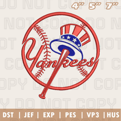 new york yankees primary logo embroidery design, mlb logo embroidery designs, sport embroidery ,instant download