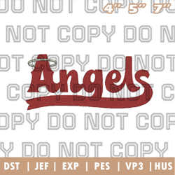 los angeles angels jersey logos embroidery design, mlb logo embroidery designs, sport embroidery ,instant download