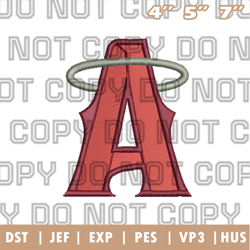 los angeles angels cap logo embroidery design, mlb logo embroidery designs, sport embroidery ,instant download