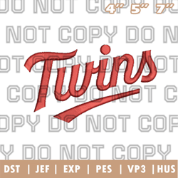 minnesota twins jersey logo embroidery designs, mlb logo embroidery designs, sport embroidery ,instant download