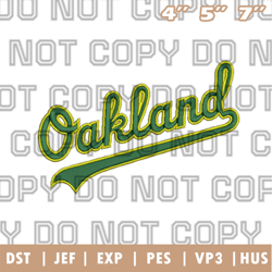 oakland athletics jersey logo embroidery design, mlb logo embroidery designs, sport embroidery ,instant download