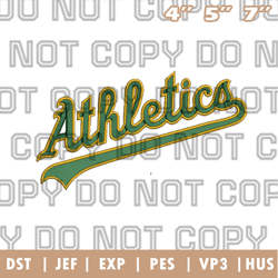 oakland athletics jersey logos embroidery design, mlb logo embroidery designs, sport embroidery ,instant download