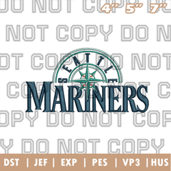 seattle mariners alternate logos embroidery design, mlb logo embroidery designs, sport embroidery ,instant download