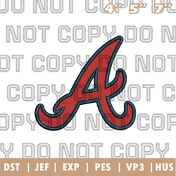 atlanta braves alternate logo embroidery design, mlb logo embroidery designs, sport embroidery ,instant download