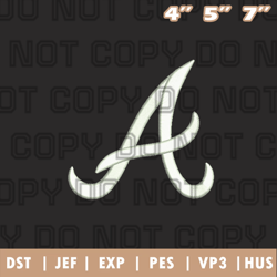 atlanta braves cap logos embroidery design, mlb logo embroidery designs, sport embroidery ,instant download