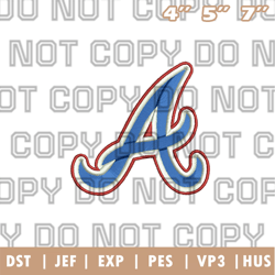 atlanta braves cap logo embroidery design, mlb logo embroidery designs, sport embroidery ,instant download