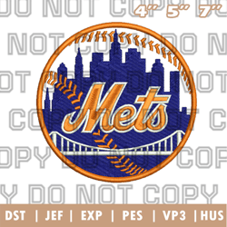 new york mets logo embroidery design, mlb logo embroidery designs, sport embroidery ,instant download