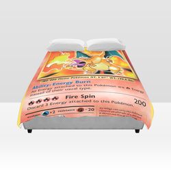 charizard card duvet cover