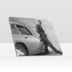 james bond 007 car frame canvas print, wall art home decor