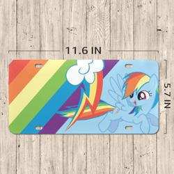 Rainbow Dash License Plate