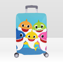 baby shark luggage cover, luggage protective print cover, case cover