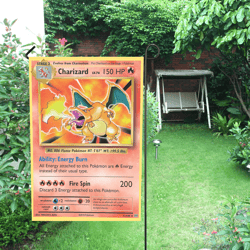 charizard card garden flag (two sides printing, without flagpole)