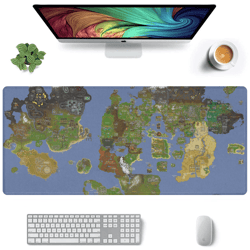 runescape full world map gaming mousepad