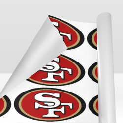 san francisco 49ers gift wrapping paper 58"x 23" (1 roll)