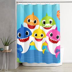 baby shark shower curtain