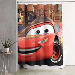 lightning mcqueen cars shower curtain