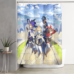 genshin impact shower curtain