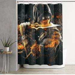 scorpion mortal kombat shower curtain