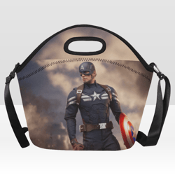 captain america neoprene lunch bag, lunch box