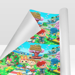 animal crossing gift wrapping paper 58"x 23" (1 roll)