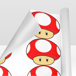 super mario mushroom gift wrapping paper 58"x 23" (1 roll)