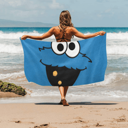 cookie monster beach towel